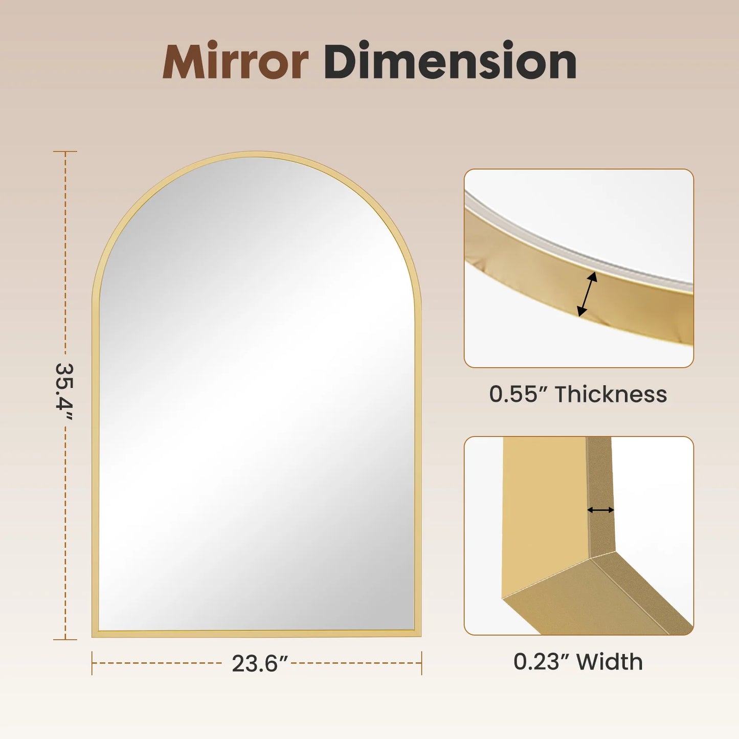 Arched Metal Framed Mirrors