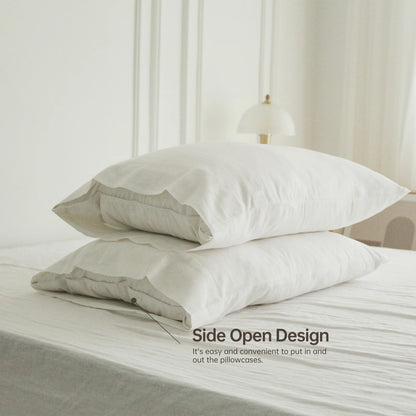 Linen Cotton Pillow Cases 2PCS Comfortable