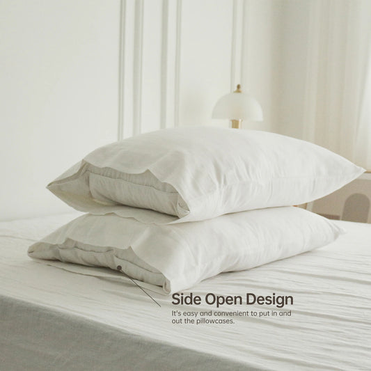 Linen Cotton Pillow Cases 2PCS Comfortable