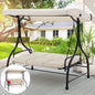 3Seat Outdoor Patio Swing With Canopy