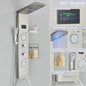 LED Light Shower Panel Waterfall Rain Digital Display Shower Faucet Set SPA Massage Jet Bathroom Column Mixer Tap Tower System