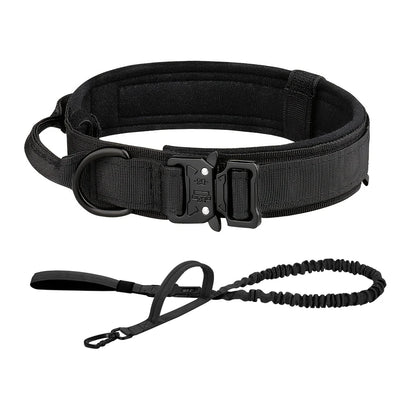 Tactical Dog Collar And Leash Set With Control Handle