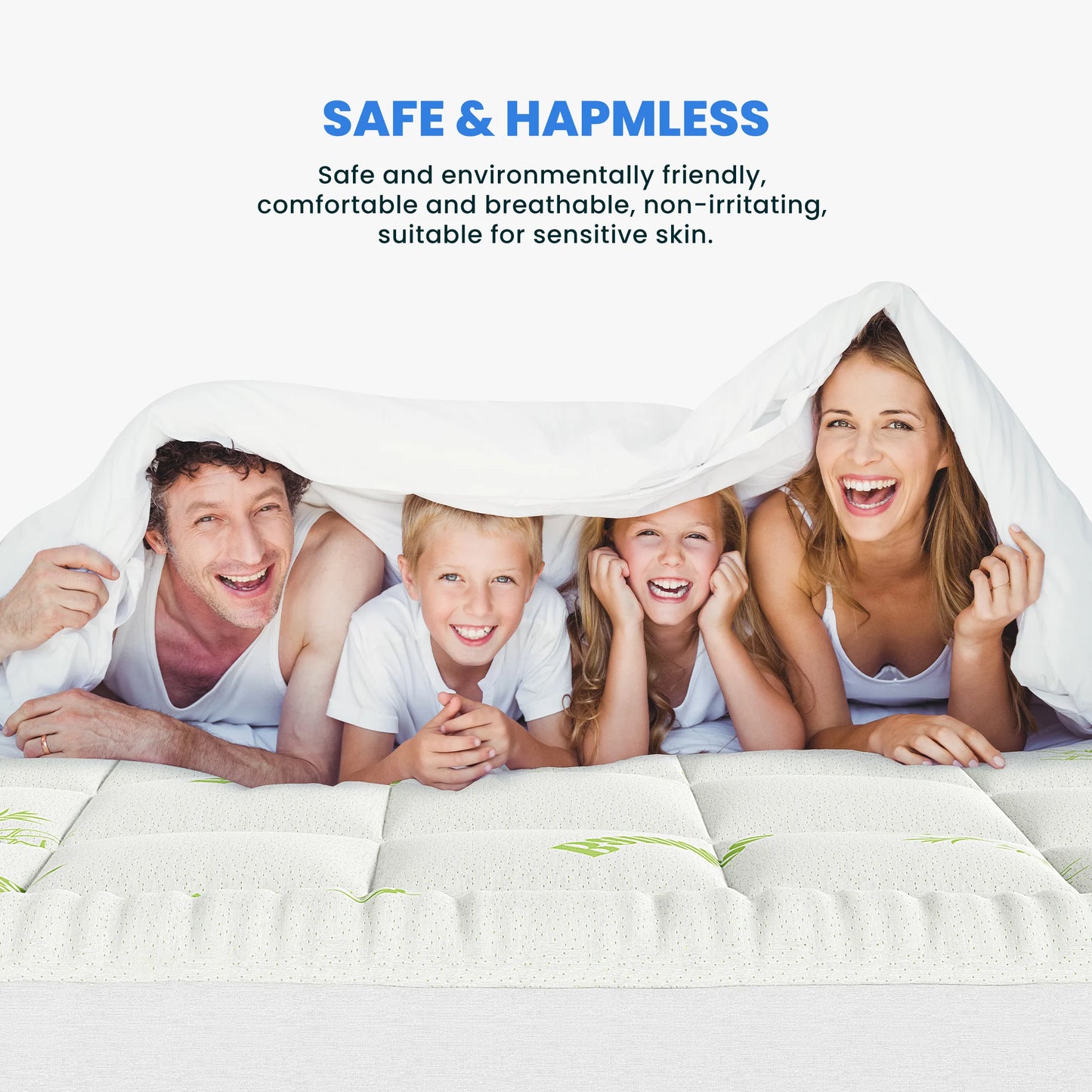Bamboo Mattress Topper with Stretchable, Pockets, Breathable, and Cooling