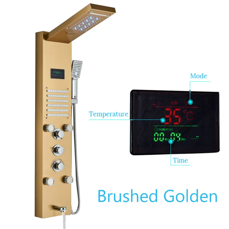 Shower Panel SPA Massage Jet Shower Waterfall Rain Shower