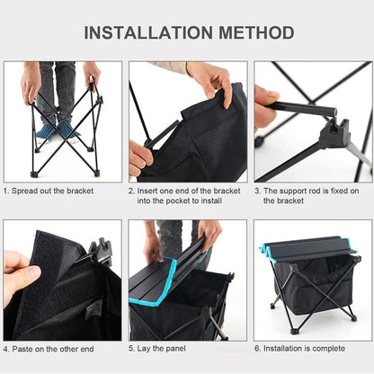 Portable Folding Camping Table Aluminium Alloy Ultralight Computer Bed Table Outdoor Garden Camp Party BBQ Picnic Foldable Table