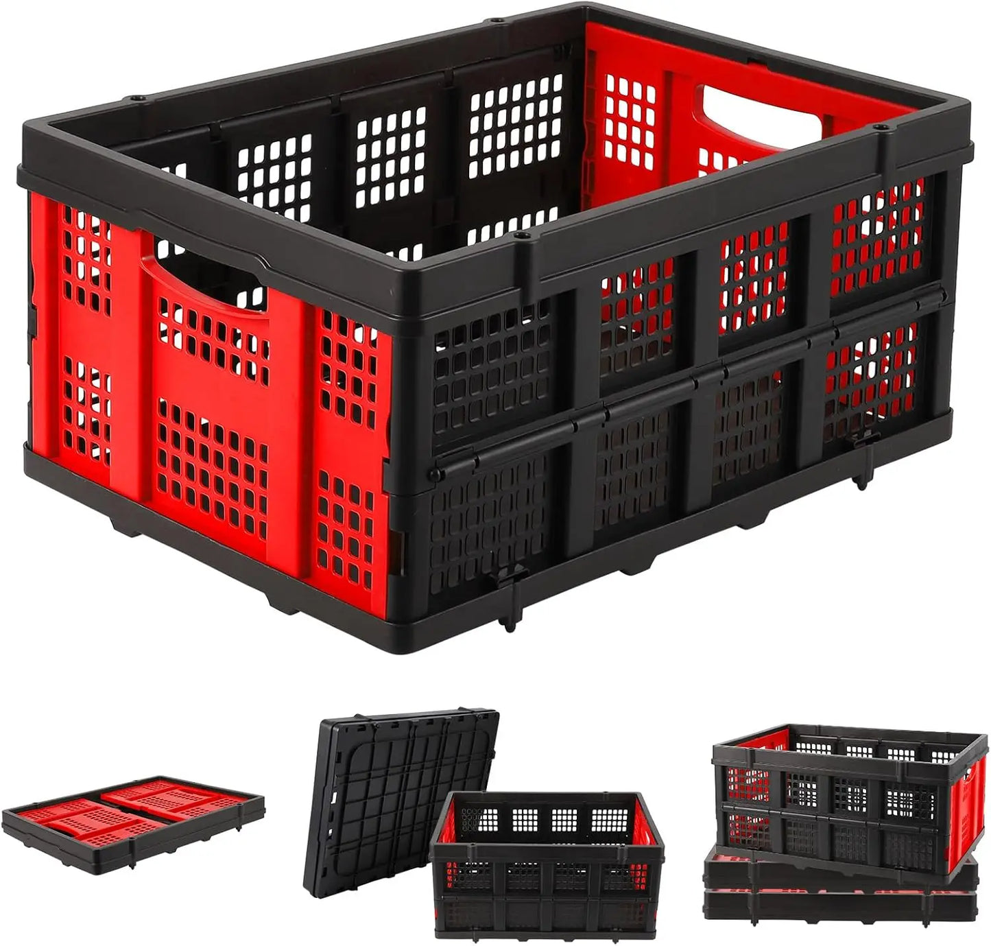 Heavy-Duty Collapsible Plastic Crate