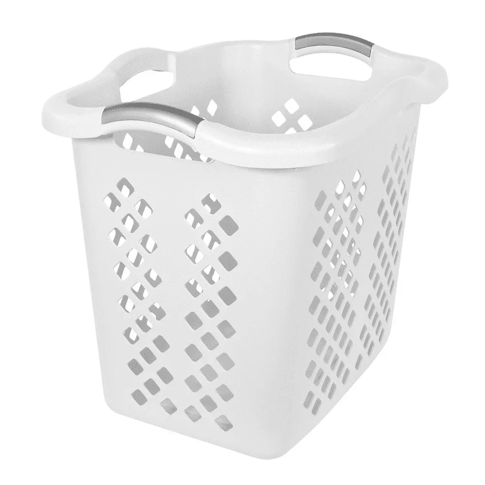 Plastic Laundry Basket with 4 Handles Breathable,Durable, & Versatile