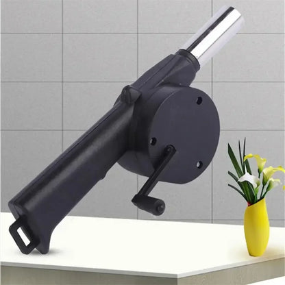 Hand-cranked Air Blower for BBQ Coals