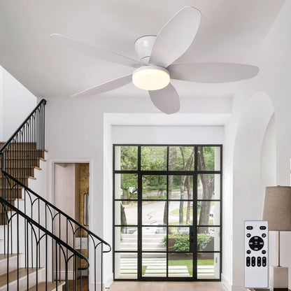 Ceiling Fan with Light 3 Colors, 6 Speeds