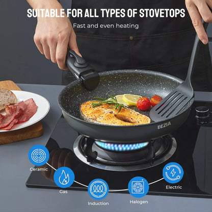 Cookware Set 10 Pieces, Nonstick Pots and Pans Set with Removable Handles