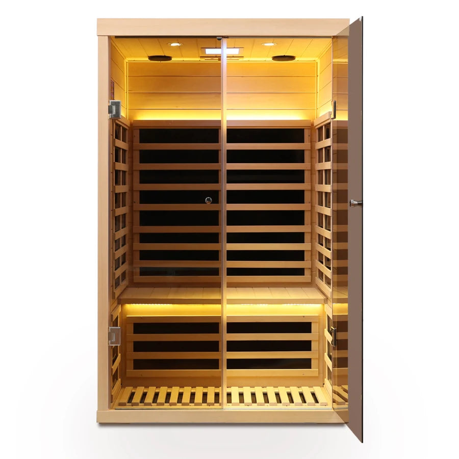Two person indoor infrared sauna room