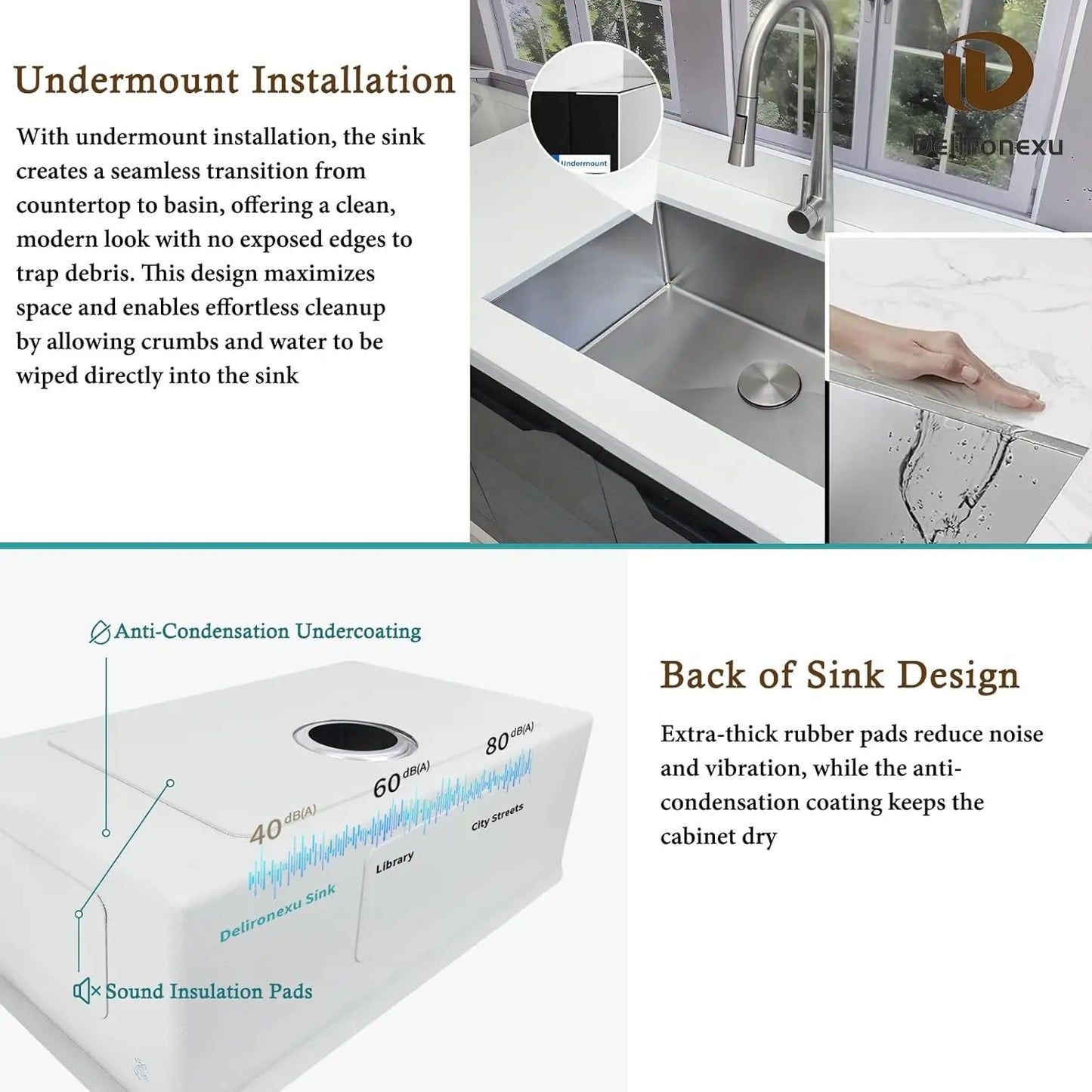 30-Inch Kitchen Sink, Stainless Steel Single Bowl with Brushed Finish and Drain Kit