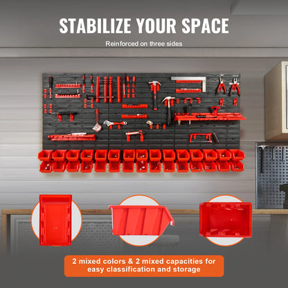 Parts Rack Organizer, with Wall Panels Hooks