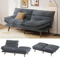 Futon Sofa Bed, 66 Inch Corduroy Futon Couch Convertible with Adjustable Backrest and Armrests, Recliner Sleeper, Customized