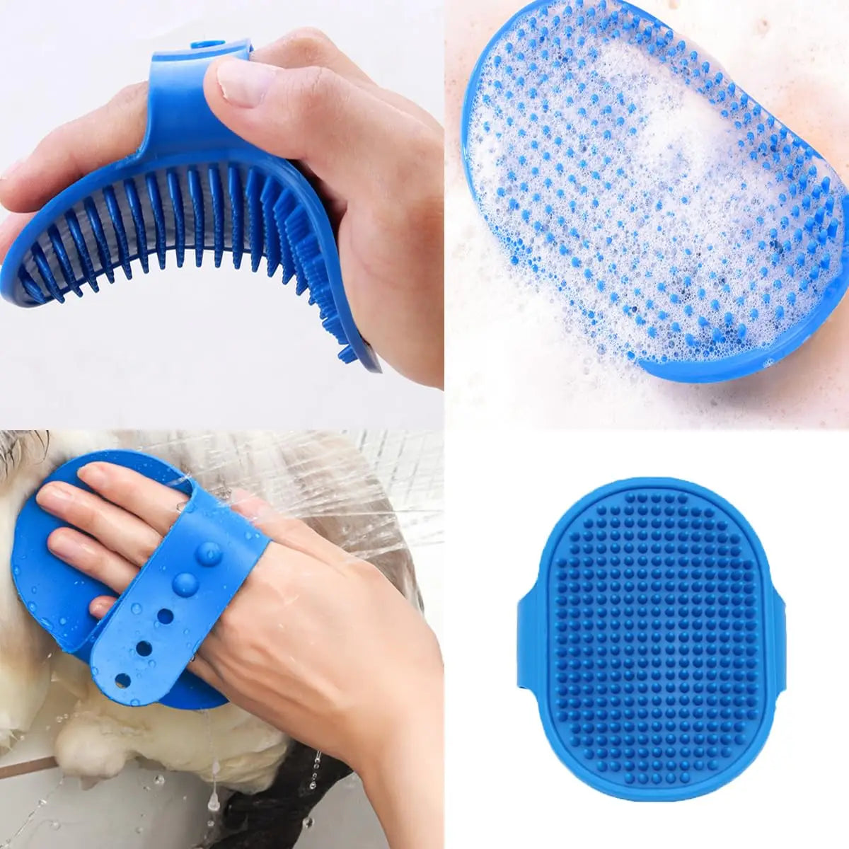 Pet Grooming Kit: Self-Cleaning Brush, Massage Glove, Nail Clipper & Flea Comb
