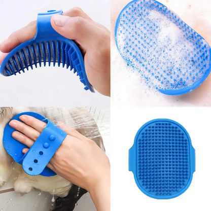 Pet Grooming Kit: Self-Cleaning Brush, Massage Glove, Nail Clipper & Flea Comb