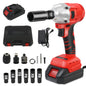 20V Cordless Electric Impact Wrench 1/2 Inch with  2 Batteries