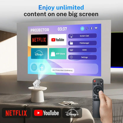 Smart Mini Projector with WiFi & BT  Outdoor