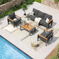 Patio Furniture Set Oversized Outdoor Sectional with, Coffee Table