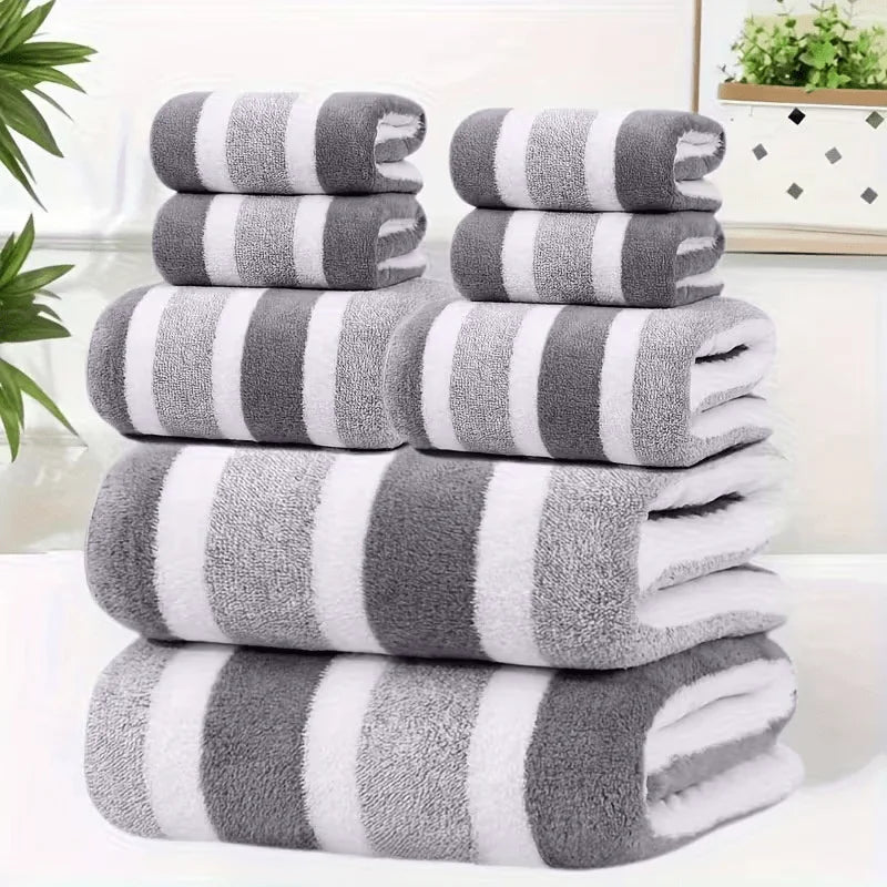 Fleece Towel Set Super Soft Quick Dry