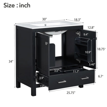 Double Sink Bathroom Vanity Solid Wood