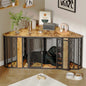 Corner Dog Crate, Sturdy Wooden Cage