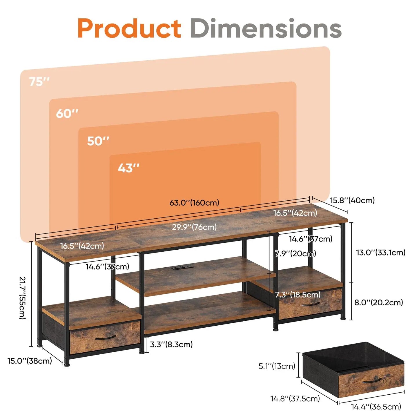 TV Entertainment Center For Living Room Media Console