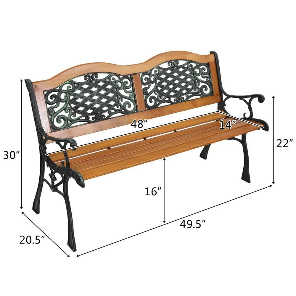 Bench Cast Iron Outdoor Love Seat