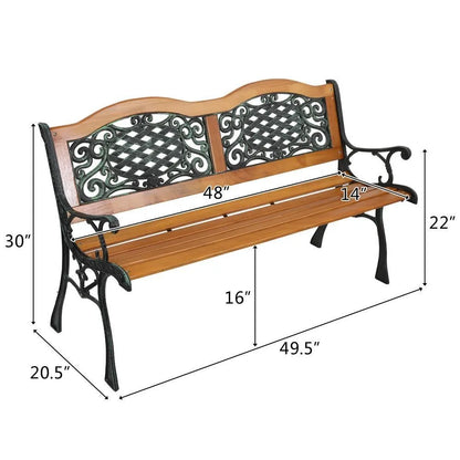 Bench Cast Iron Outdoor Love Seat