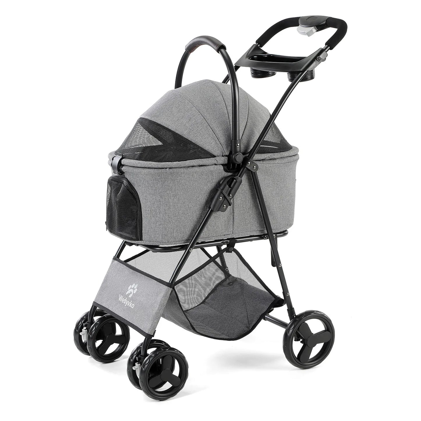 Pet Stroller with Removable Carrier