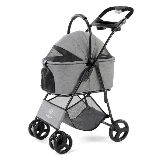 Pet Stroller with Removable Carrier