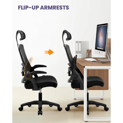 Office Desk Chair High Back Mesh Chair, Adjustable Arms & Lumbar