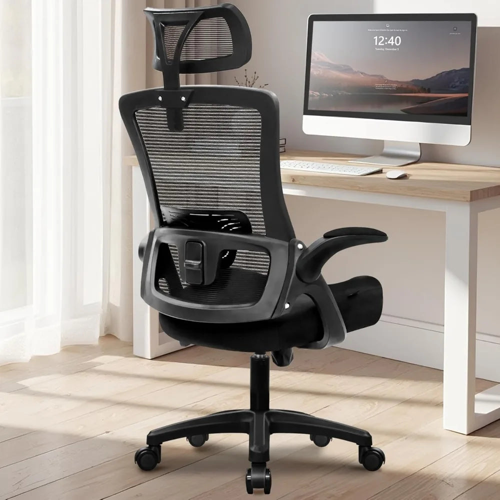 Office Desk Chair High Back Mesh Chair, Adjustable Arms & Lumbar