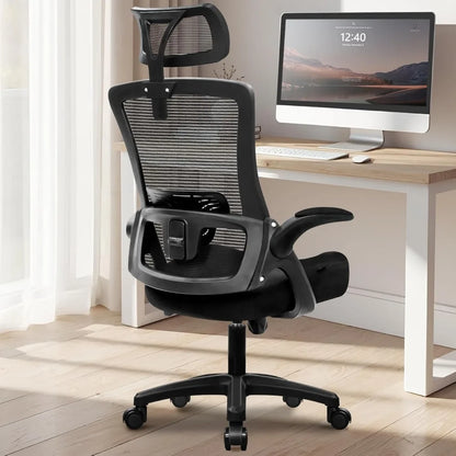 Office Desk Chair High Back Mesh Chair, Adjustable Arms & Lumbar