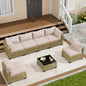 Outdoor Patio Furniture Set, Sectional Sofa, Wicker Rattan Patio Furniture