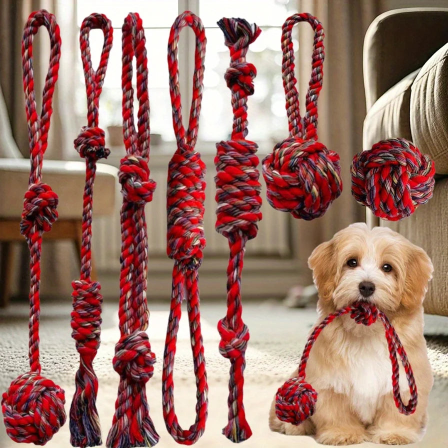Heavy-Duty Dog Chew Rope Toys with Braided Knots