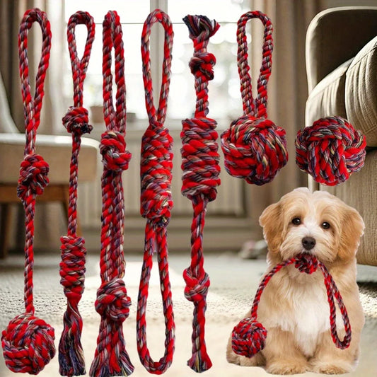 Heavy-Duty Dog Chew Rope Toys with Braided Knots