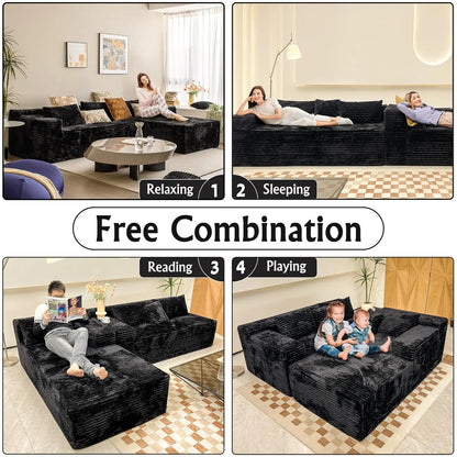 Sectional Couch with L-Shape Chaise
