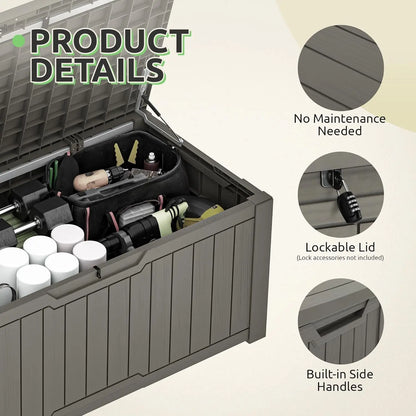 Deck Box, Waterproof Outdoor Storage