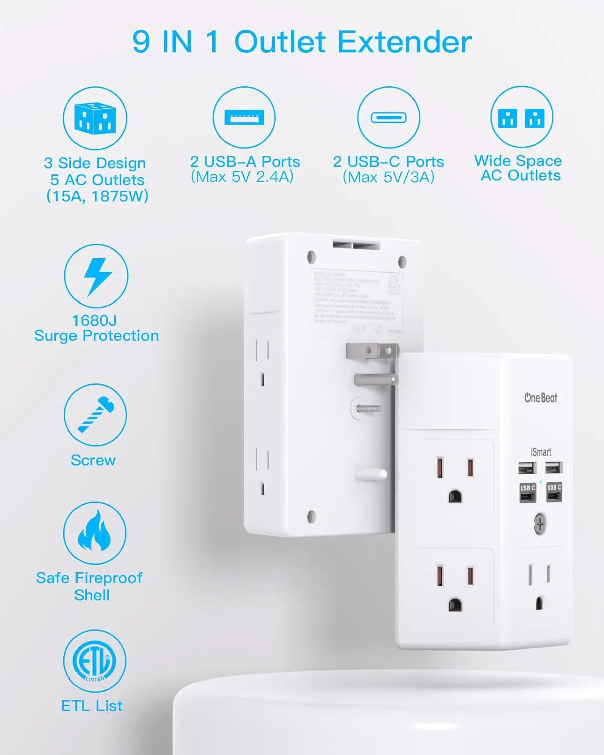 Power Strip with, Surge Protector