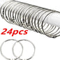 24 Pack Shower Curtain Rings,Rust Proof