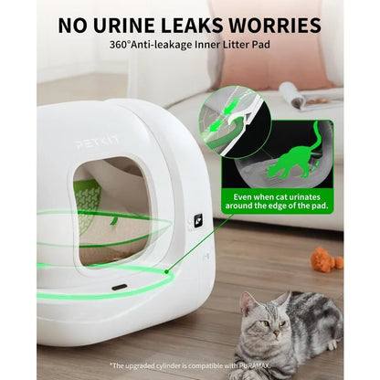 Automatic Self-Cleaning Cat Litter Box, App Control with Safety Sensors, Odor Free