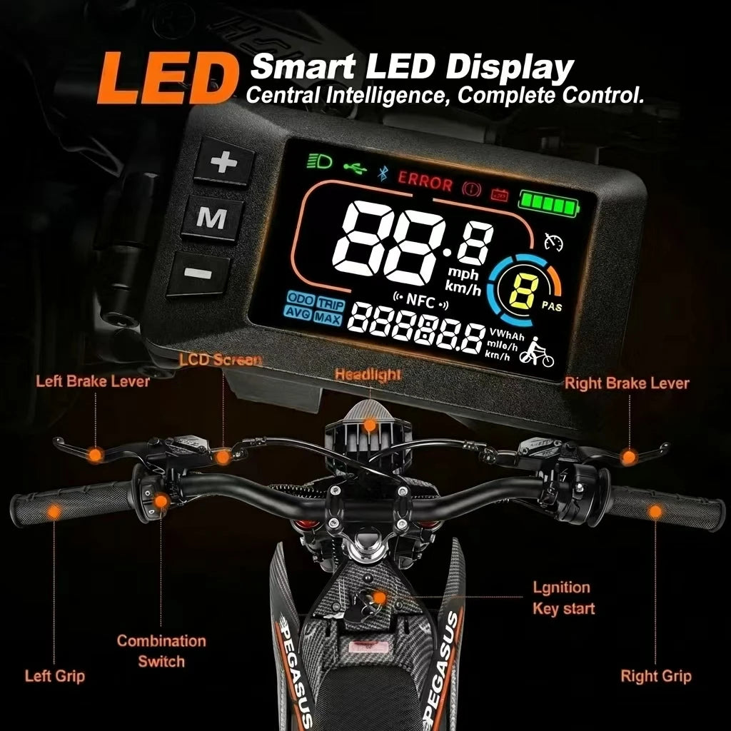 E Motorcycle Dirt Bike Fat Tire Off-road