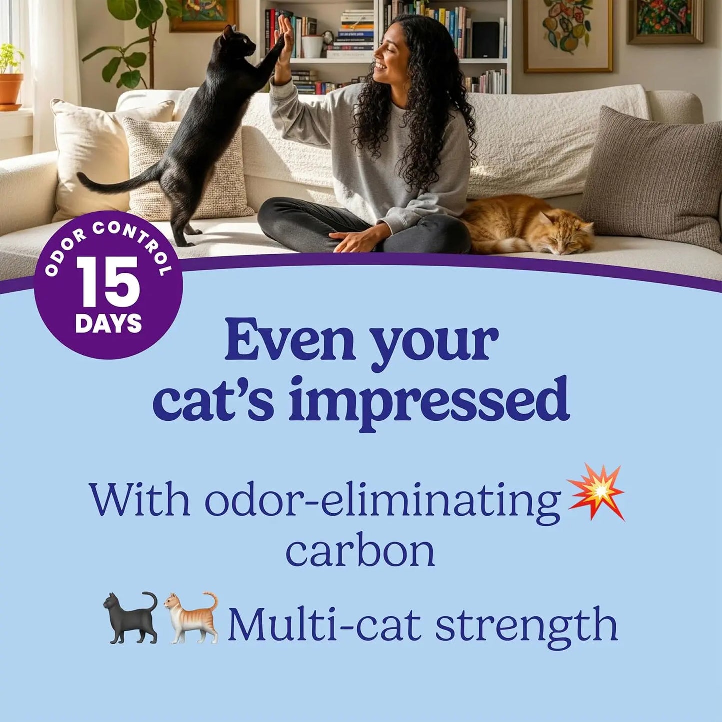 Clumping Cat Litter , Long-Lasting Odor Control with Activated Charcoal