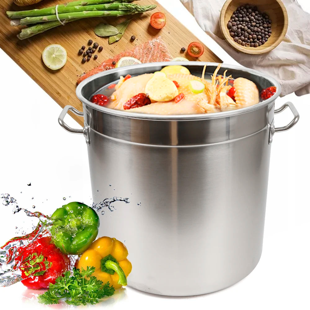 Stainless Steel Cooking Pot with Lid Handle