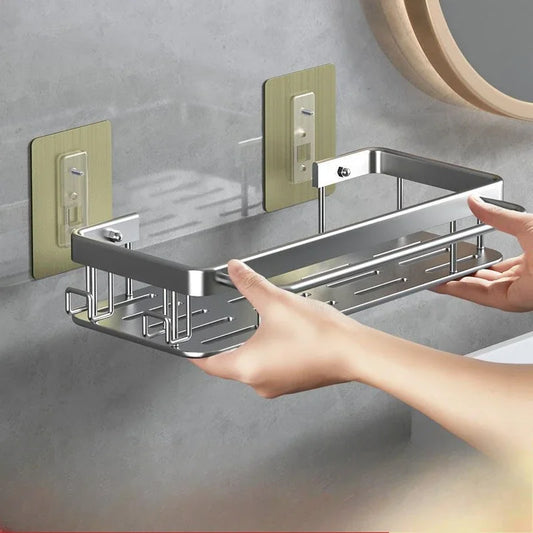 Bathroom Storage Rack for Shampoo, Conditioner, and Essentials, Rustproof