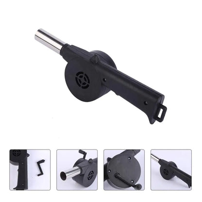 Hand-cranked Air Blower for BBQ Coals