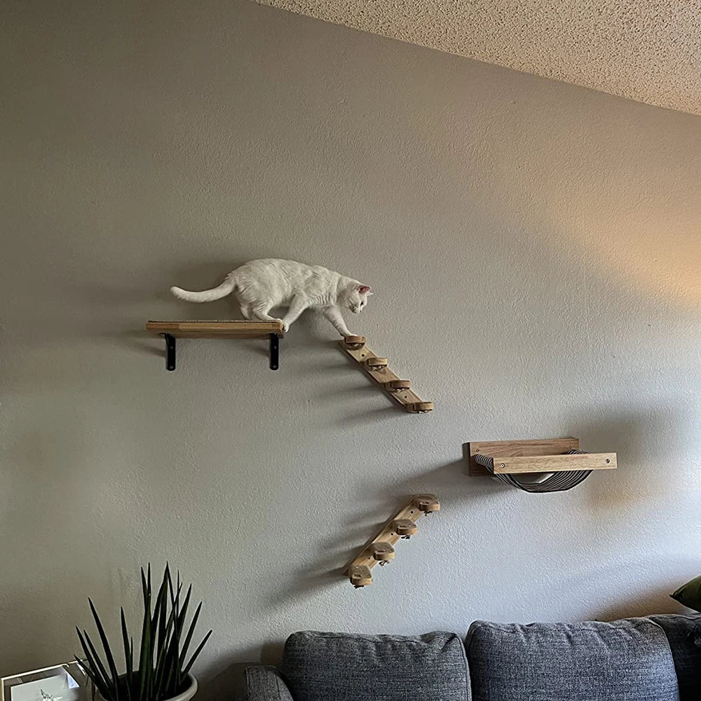 Cat Hammock with Four Sisal Stairways or Scratching Posts