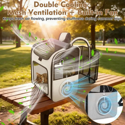 Expandable Cat Carrier Backpack for Cats and Small Dogs