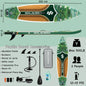 Inflatable Paddle Board with Premium Accessories, Suitable for Sea or Lake